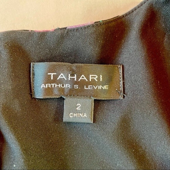 LAST CHANCE! Tahari by ASL Long Sleeve Clip Dot Chiffon Floral Dress Size 2 - Picture 6 of 13